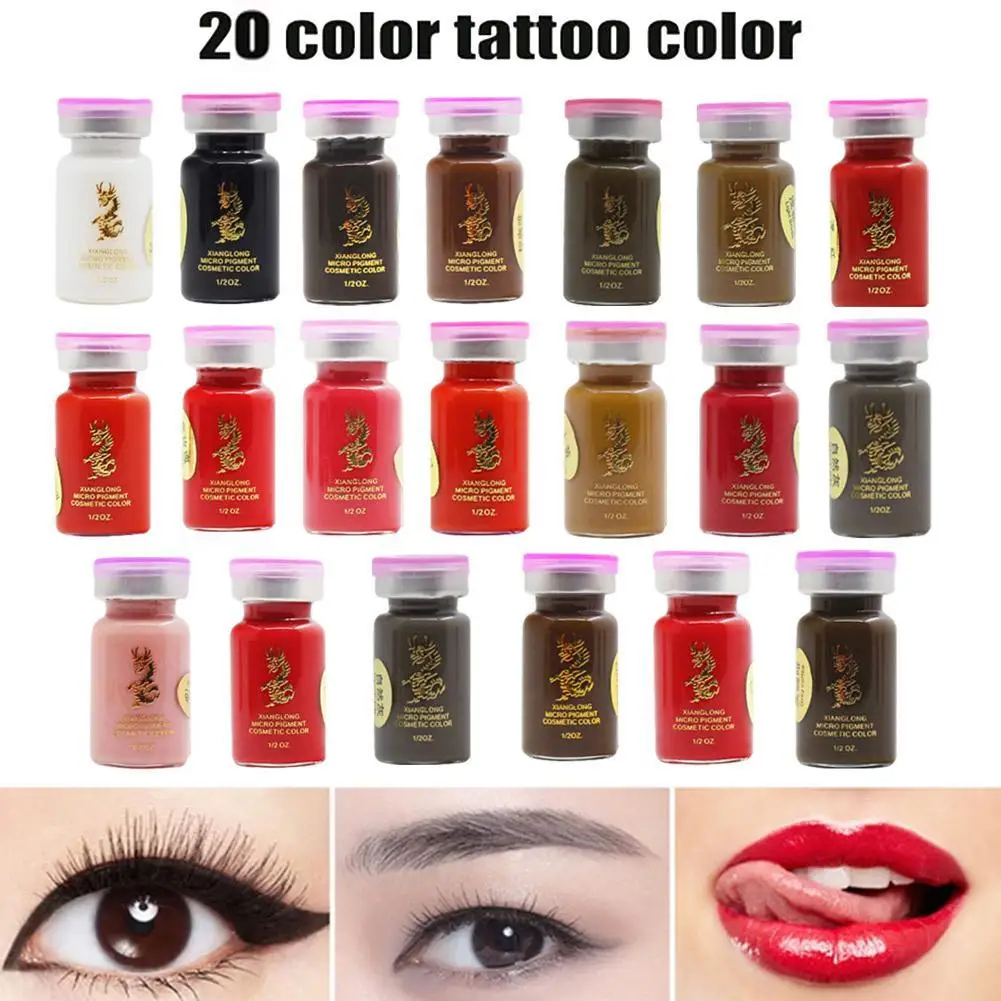 Semi permanente sobrancelha tatuagem tinta, Emulsões Pigmento Maquiagem, Microblading Coloring, Beauty Tool Supplies, 2021 Novo