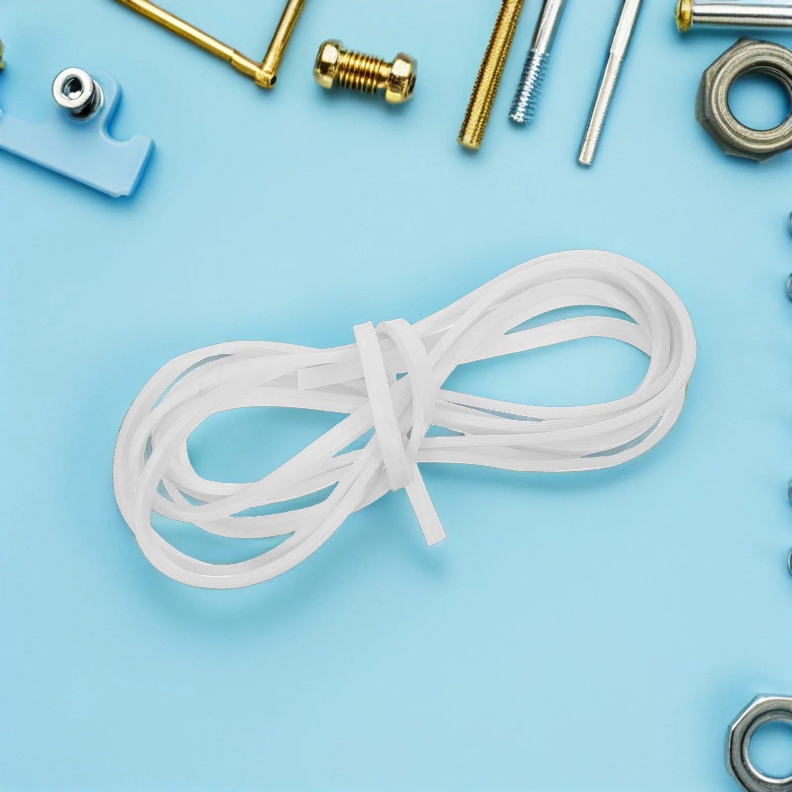 Silikonowa taśma uszczelniająca do lunchboxów, możliwość cięcia, 5 metrów, szczelna, zamienna uszczelka, hermetyczny pierścień do pojemników na żywność, do bento boxów i słoików.