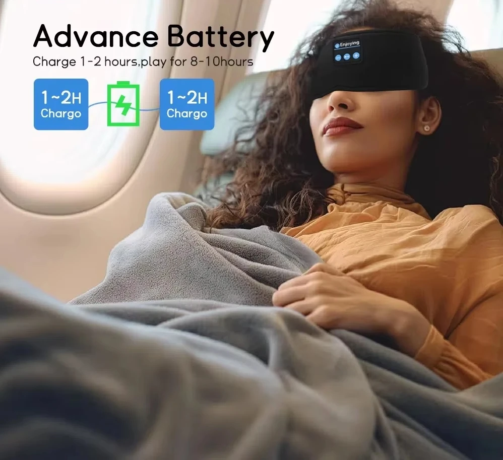 Fone Bluetooth Earphones Sports Sleeping Headband Elastic Wireless Headphones Music Eye Mask Wireless Bluetooth Headset Headband