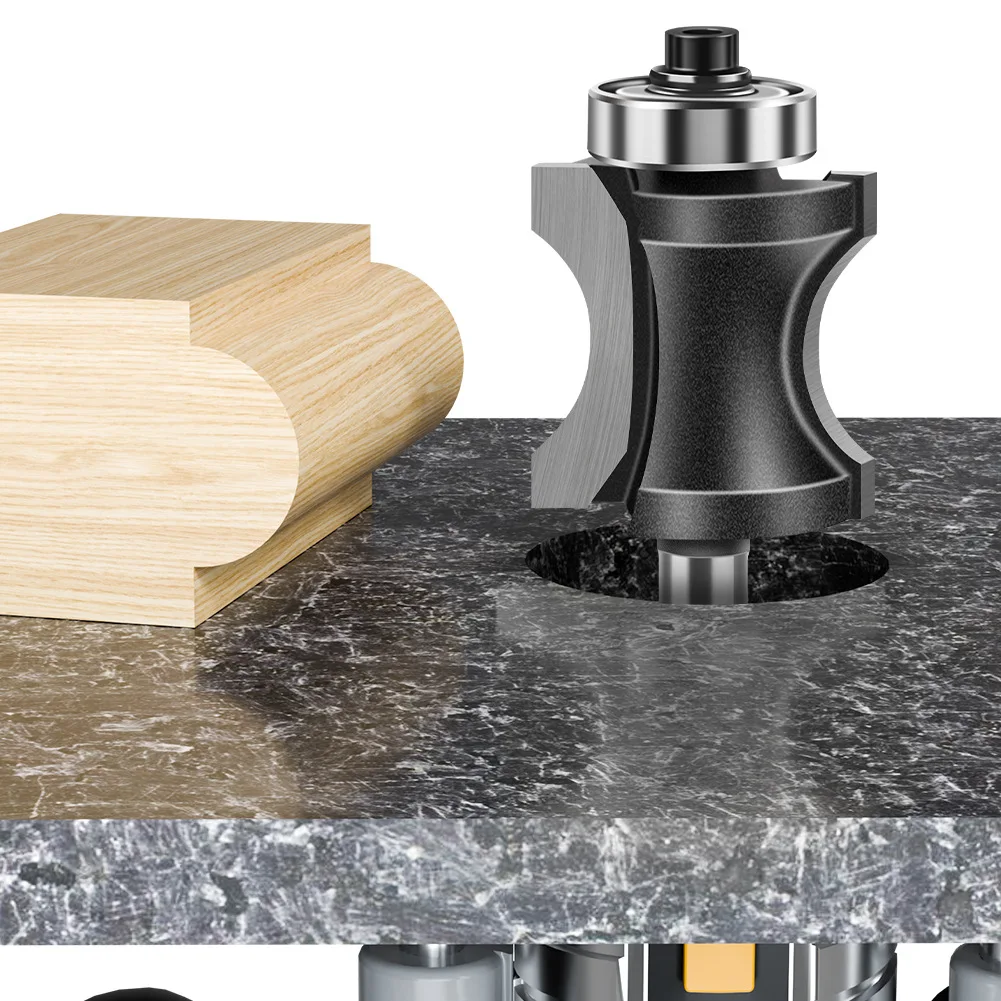 

1pcs Flat Bottom Arc Woodworking Milling Cutter Wood Board Rounded Corner Staircase Floor Cutter Gong Milling Cutter