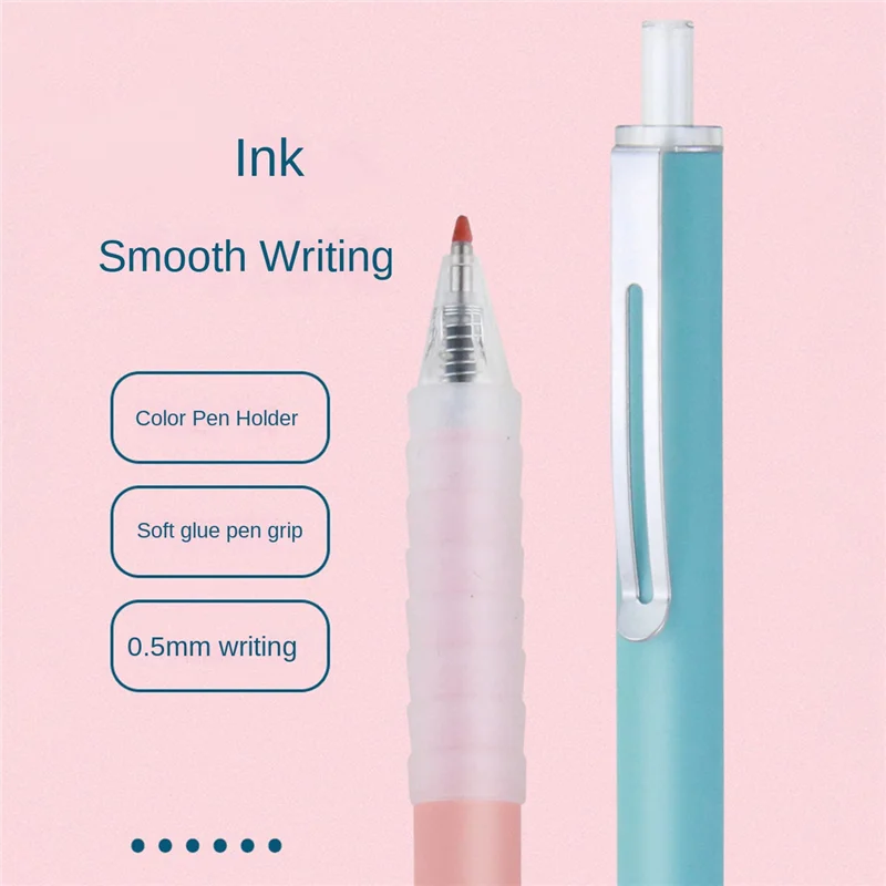 Шариковые ручки 6 шт. ручка-0,5 мм черные шариковые ручки с мягкой ручкой, серебряный зажим и черные чернила для письма