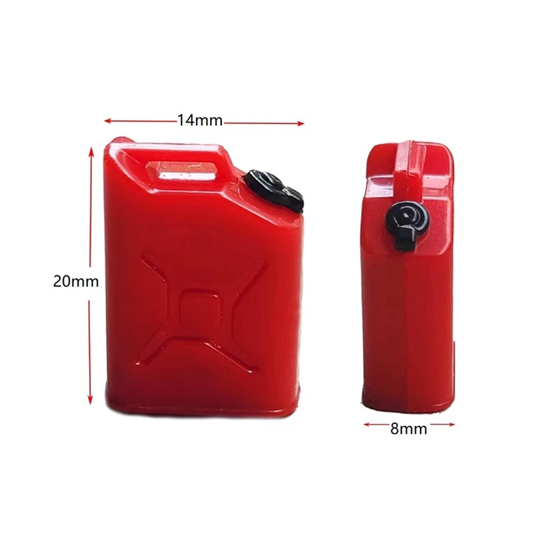 Mini Shovel Fuel Tank Oil Drum Fire Extinguisher Decoration For Axial SCX24 C10 Jeep JLU Gladiator Bronco 1/24 RC Car