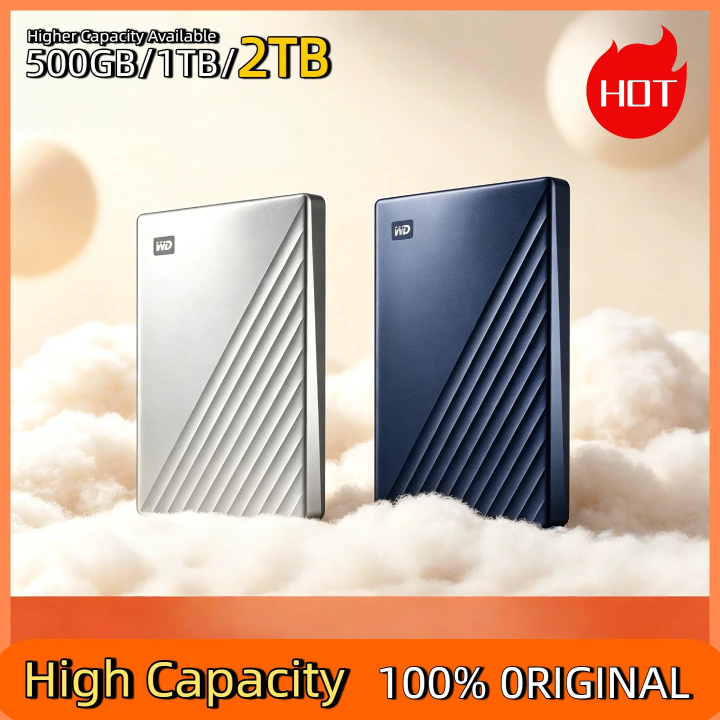 

For OEM WD Western Digital My Passport Ultra Metal Portable Hard Drive 500GB 1TB 2TB 4TB China Travel Set Plug Play