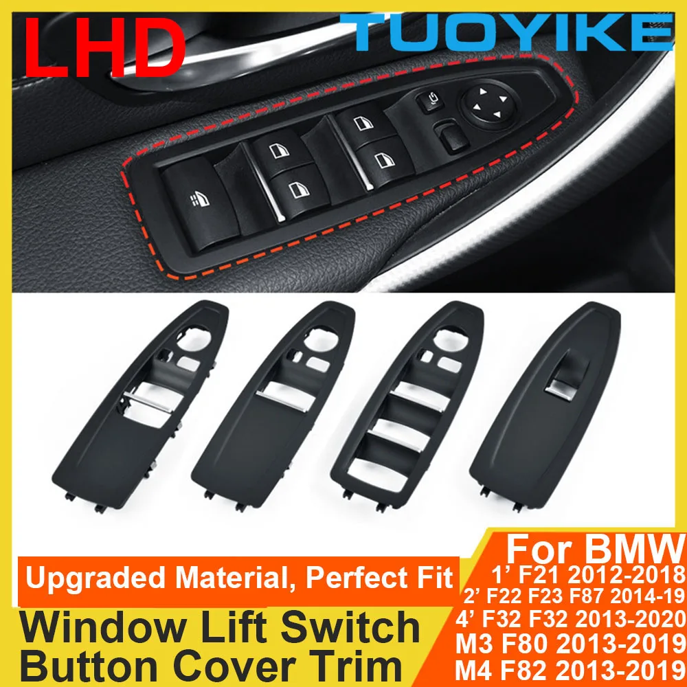 LHD Master Window Lift Switch Button Panel Trim Regulator Cover For BMW 1 2 4-Series F21 F22 F23 F32 F33 M3 M4 F80 F82 2012-19