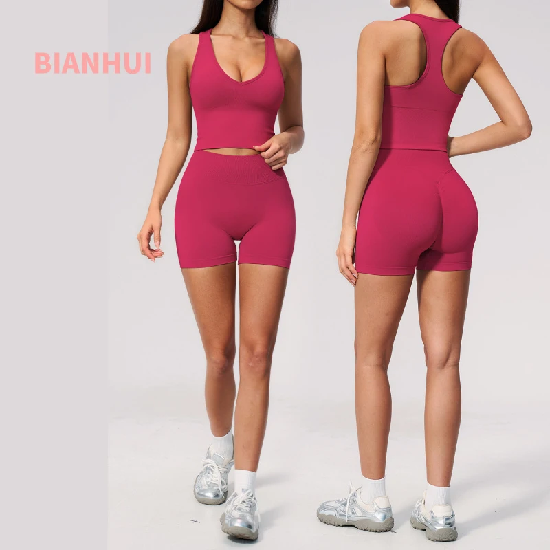 

Seamless Fitness Sports Suit Slim Fit Breathable Quick Dry 2PCS Yoga Clothes Women's Tracksuit Pilates Fitness Suit Gym Outfits