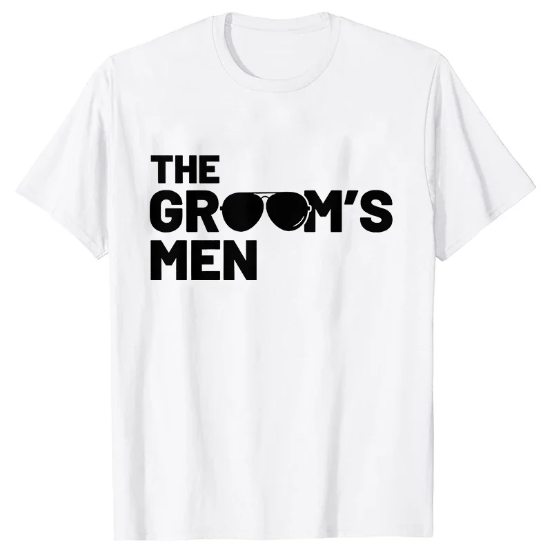 Moda Groomsmen Team Groom Squad T Shirt Best Man Single Farewell Bachelor Party Top Manica corta Tees Harajuku Streetwear