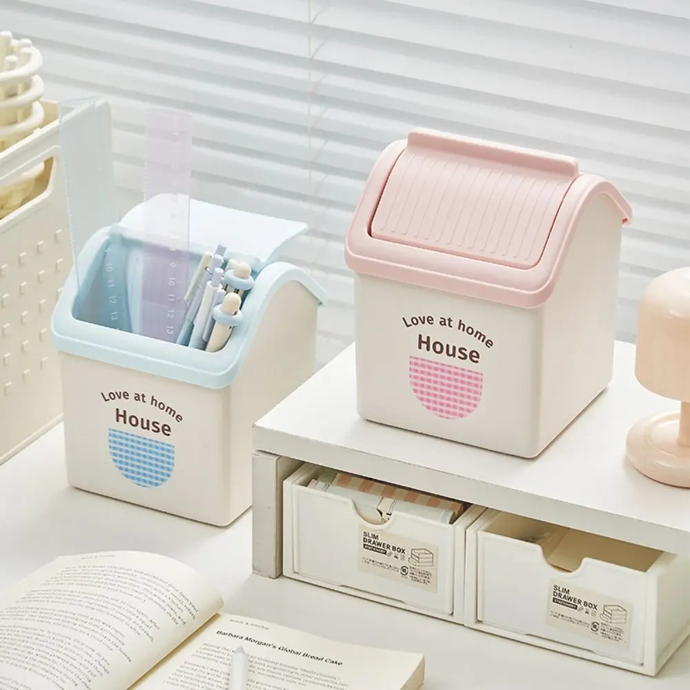 سعة كبيرة حامل قلم البيت الحلو حامل قلم مقاوم للغبار صندوق تخزين قلم رصاص القرطاسية منظم فرشاة ماكياج مقاوم للماء