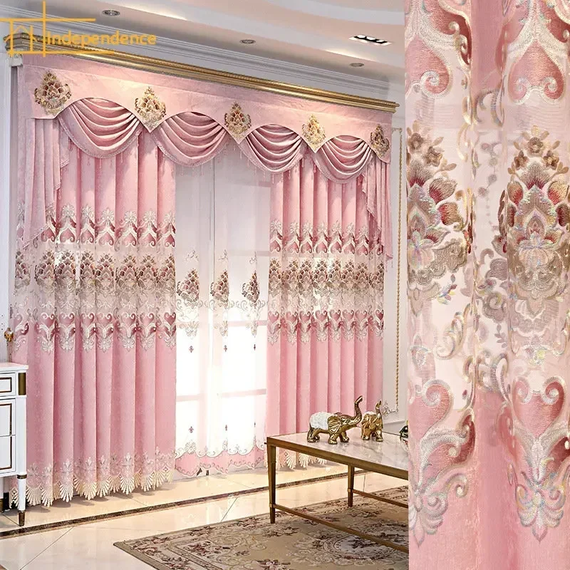 New Chenille Curtains Modern and Simple Finished Products Custom Shading Bay Window Curtains for Living Dining Room Bedroom