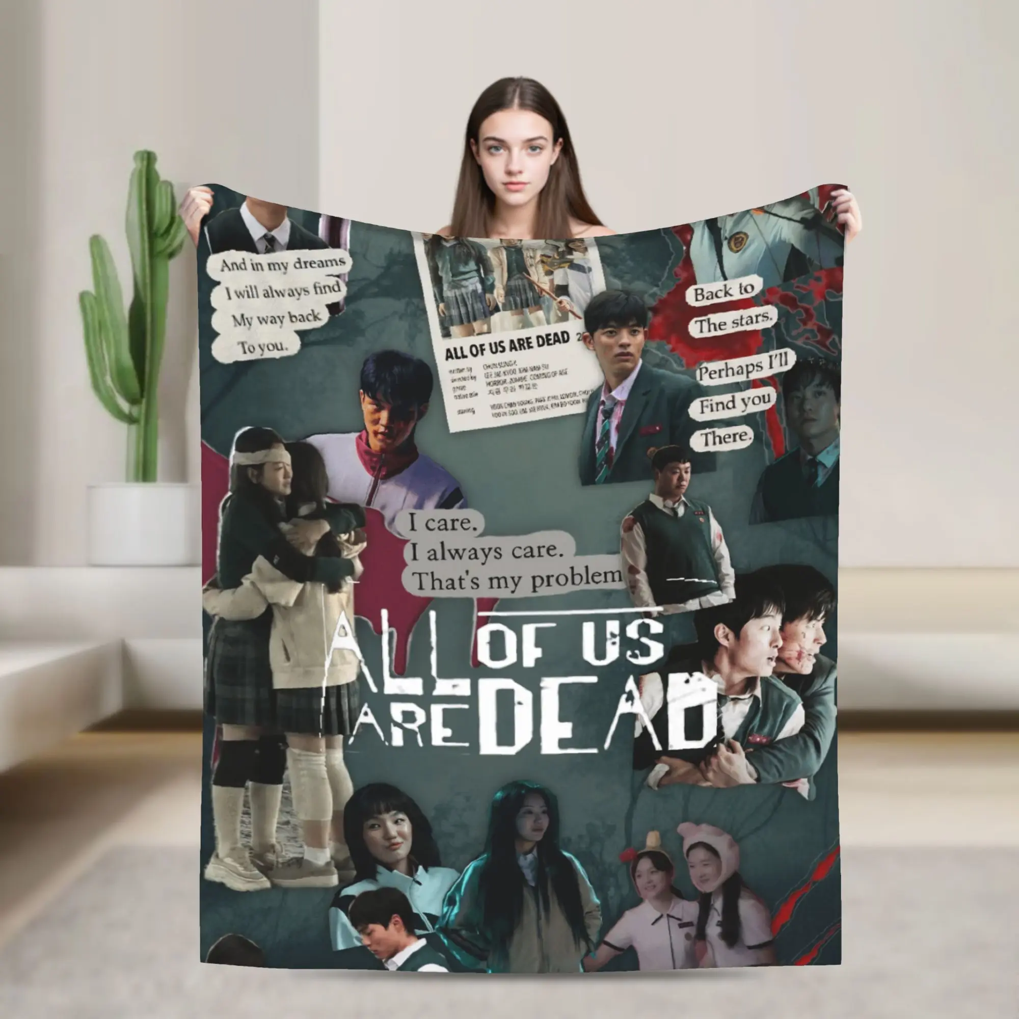 All Of Us Are Dead Flannel Blanket Winter  Warm Soft Throw Blanket Home Decor Comfortable Bedspread Sofa Bed Cover