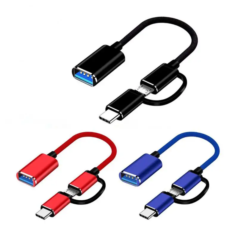 Ryra 2 In 1 Type-C Micro Usb Naar Usb 3.0 Otg Adapter Kabel Converter Voor Macbook Pro Xiaomi huawei Samsung