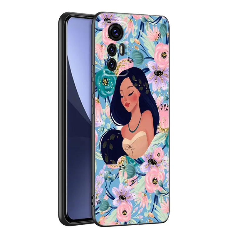 Disney Pocahontas Black Silicone Phone Case For Xiaomi 9T 10T 11T 12 12S 13T 14 Pro 9 SE 11 Lite 12T 12X A1 A2 A3