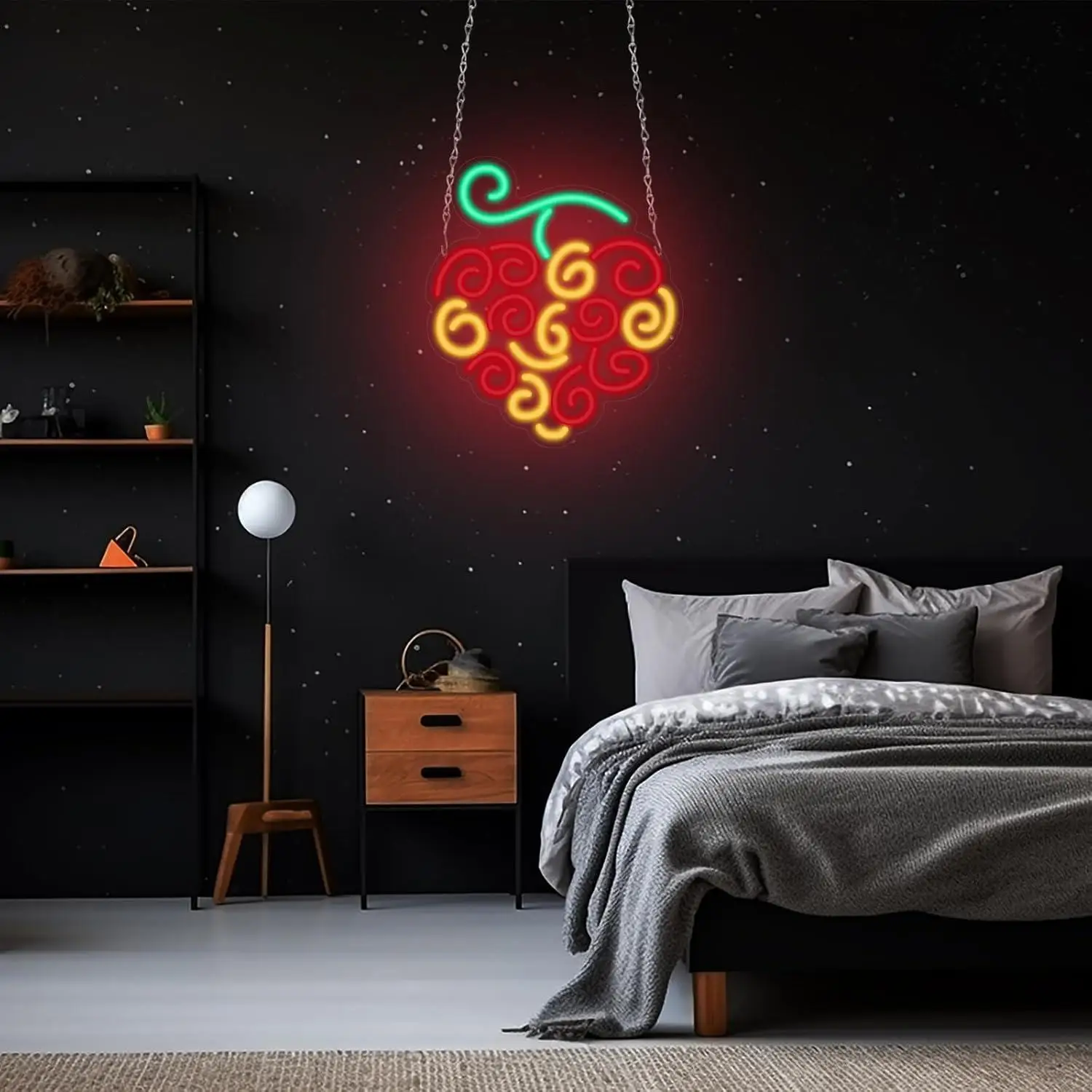 Cyber Fruit Neon Sign USB Dimmable LED Light for Bedroom Kids Room Living Room Shop Bar Party Aesthetic Wall Decor Gifts view 3