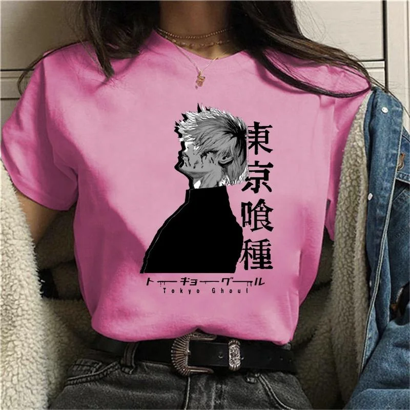 Hot Kaneki Ken Printed T Shirt Unisex Fashion Anime Tee Shirt Casual Round Neck Loose Comfort Short Sleeve Tops