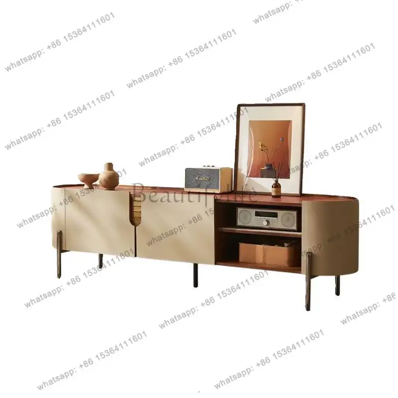 

Unique Narrow Tv Cabinet Luxury Beige Design 200Cm Japanese Tv Stands Living Room Modern Long Mueble Para Tele Furniture Home