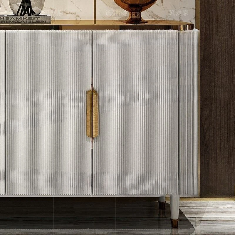 American Light Luxury Xuan  Shoe  Foyer Cabinet Stainless Steel Decorative Locker Dining