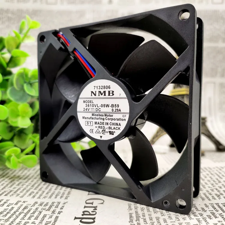 

JAPAN ORIGINAL 3610VL-05W-B59 9025 24V 0.29A 9CM AXIAL FLOW COOLING FAN