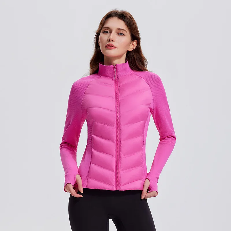 

WESTSHAN Top Quality EU US Size Autumn Winter White Duck Down Warm Stand Collar Outdoor Sports Slim Fit Down Jacket Women