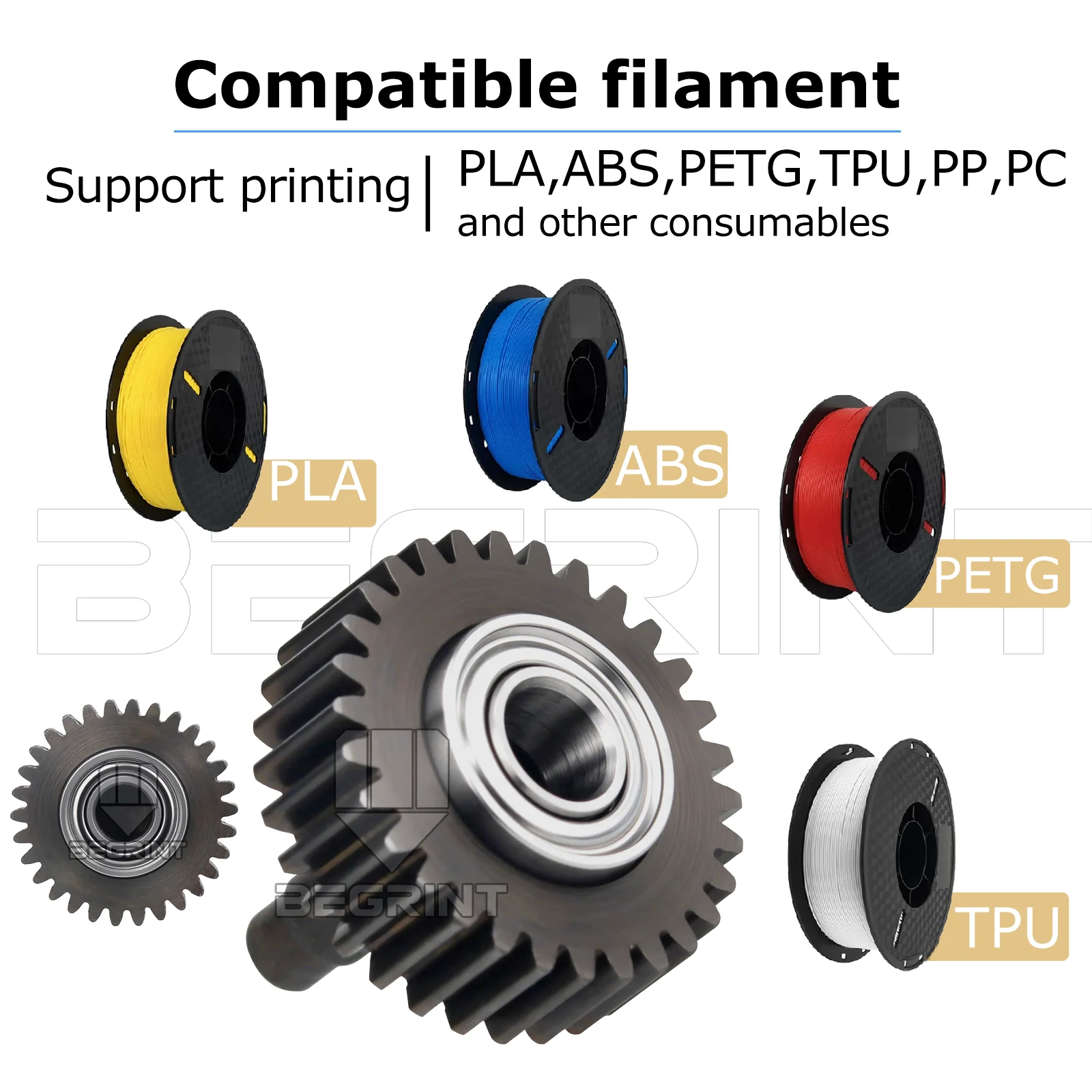 ترس جديد لـ Creality K1 K1C K1 Max الطارد نقل تخفيض والعتاد جميع خيوط معدنية محرك التروس ملحقات طابعة ثلاثية الأبعاد