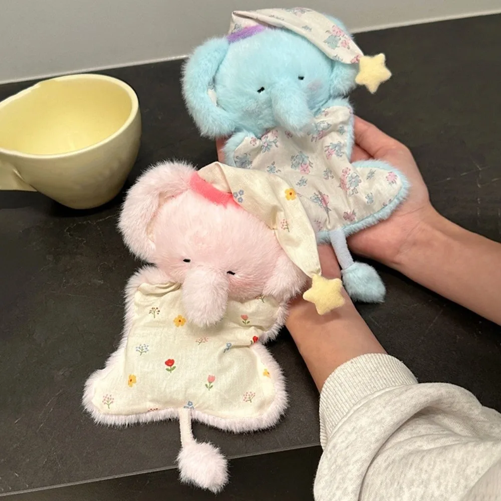 Simulation Elephant Puppet Pendant Fluffy Soft Plush Seal Pendants Kawaii Cartoon Plush Doll Keychain Hanging Ornaments