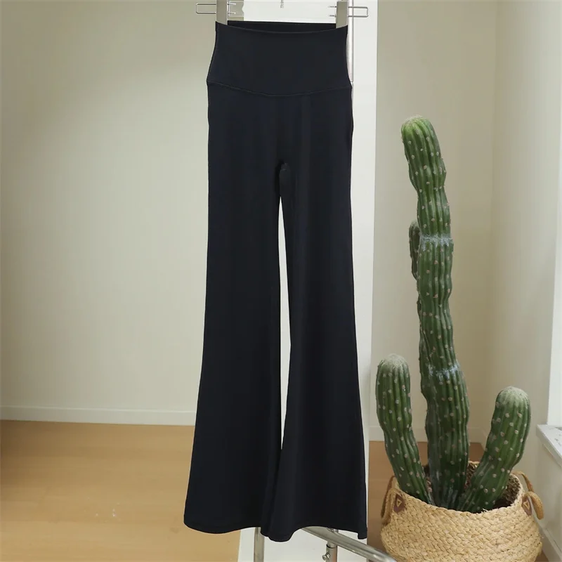 Women's Pants Yoga Pants Spring and Autumn High Elastic Micro-Pull Sports Tights Female Pilates Training Fitness Bell Bottoms