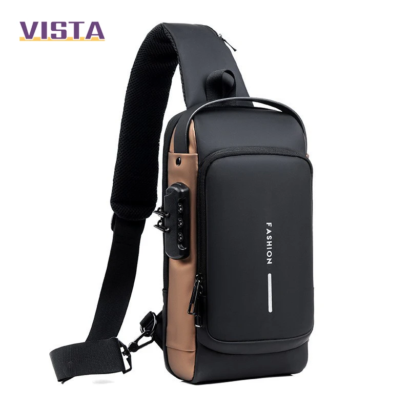 

Password lock bags Outdoor cycling Chest bag Fashion and leisure single shoulder crossbody bag