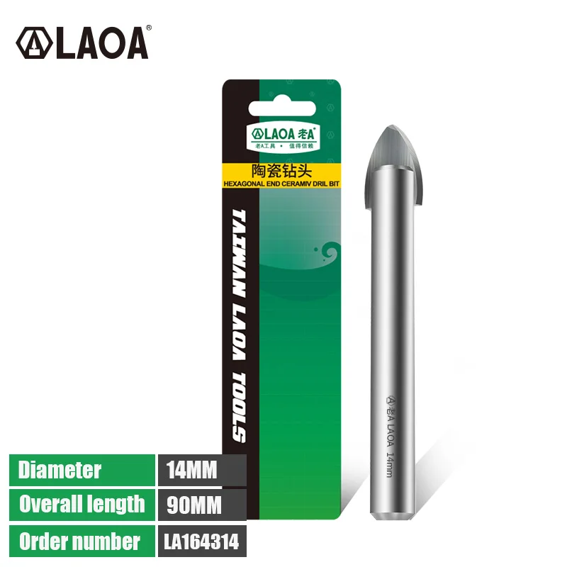 Laoa Glas Tegel Keramische Open Gat Boor Huishoudelijke Boring Legering Driehoek Boor Bit 3-16Mm