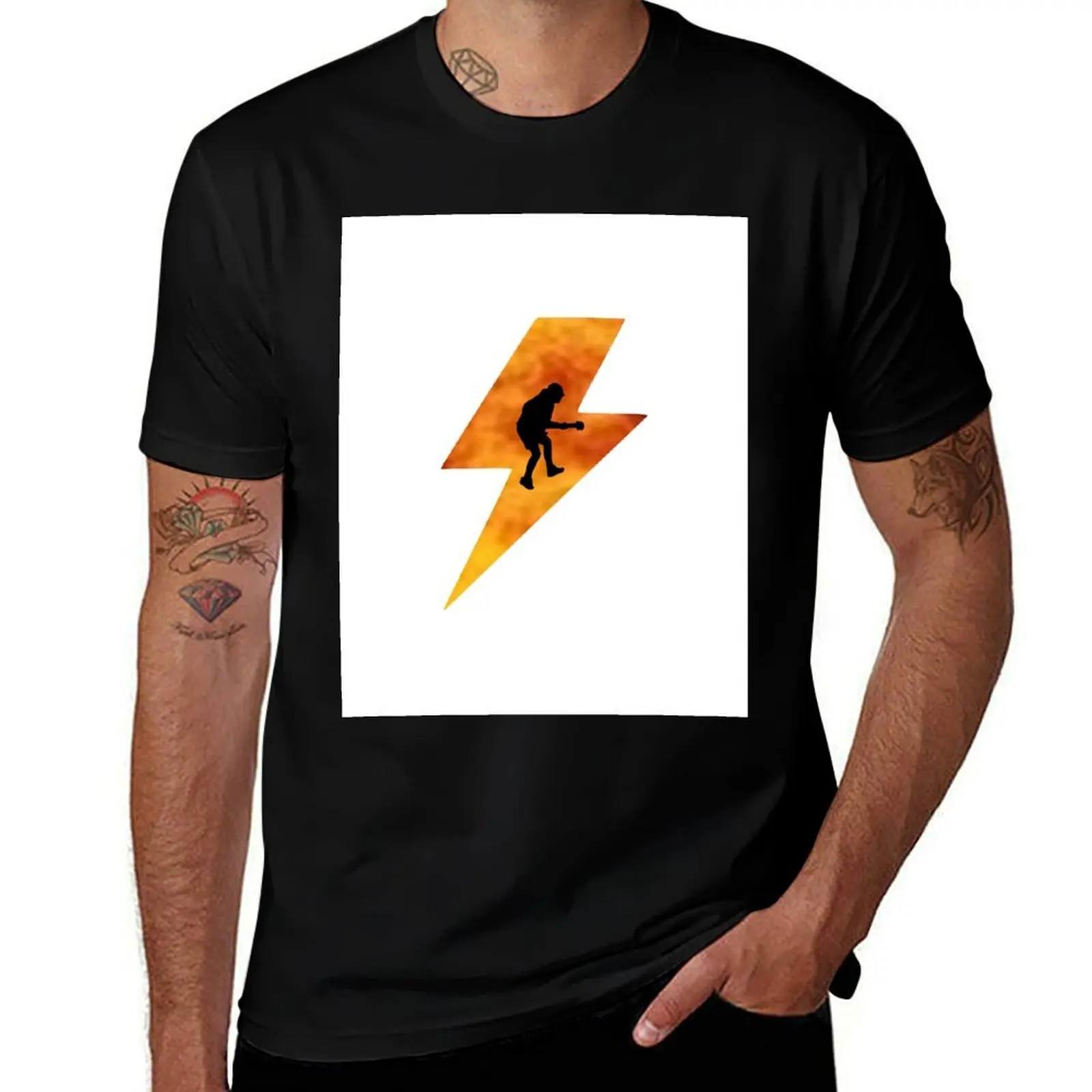 Angus Young High Voltage T-Shirt Casual Trendy Streetwear Tee Shirt T-Shirt