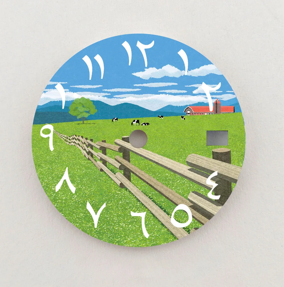 Nh35 dial cenário natural dial 28.5mm algarismos árabes dial caber nh35/36 movimento relógio peças de reposição acessórios logotipo personalizado