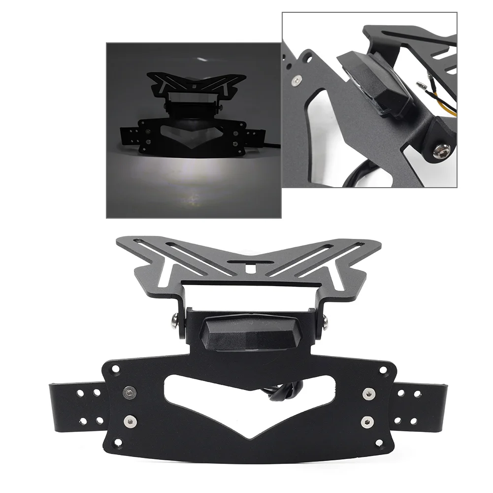 Motorcycle Universal Number Plate Holder Tail Tidy Bracket Hanger Slide