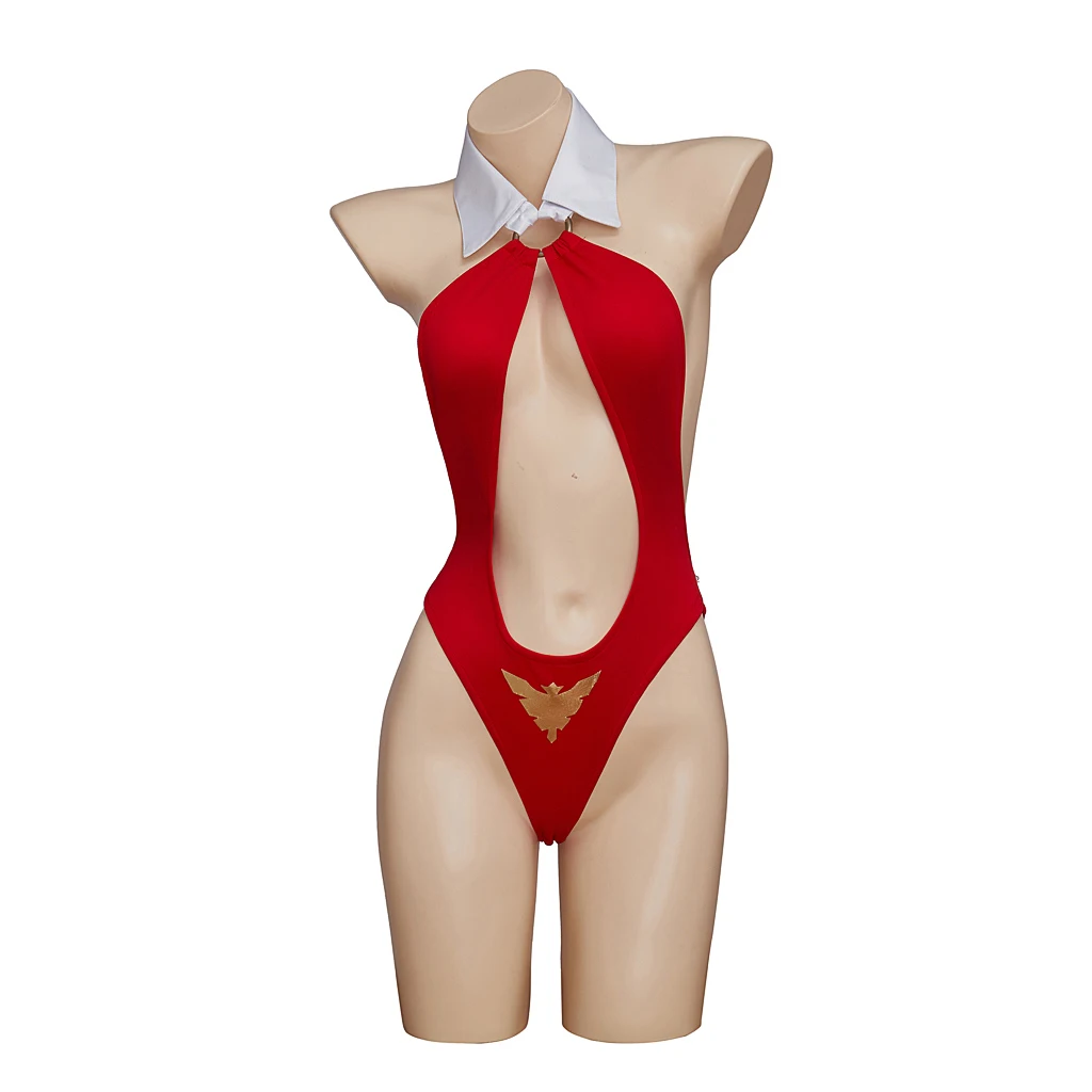 Anime Vampirella Cosplay Sexy Hollow Sling Jumpsuit The Vampire Queen of Hell Costume Vampirella Red Bikini Halloween Outfits