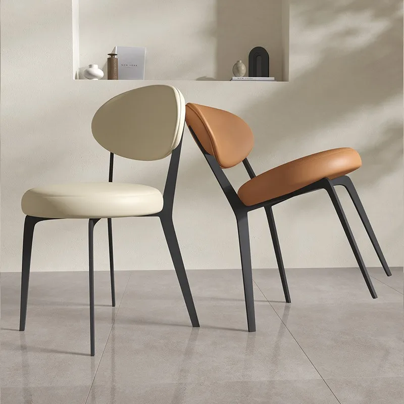 Nordic Cream Style Dining Chair, Luxo acessível, Encosto caseiro simples, Restaurante Italiano e Caixa de Hotel, Cadeira confortável