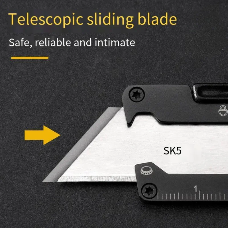 High Quality SK5 Blade Utility Knife Aeronautical Aluminium Handle EDC Outdoor Multitool Tool Paper Sharp Cutter Utility Knife