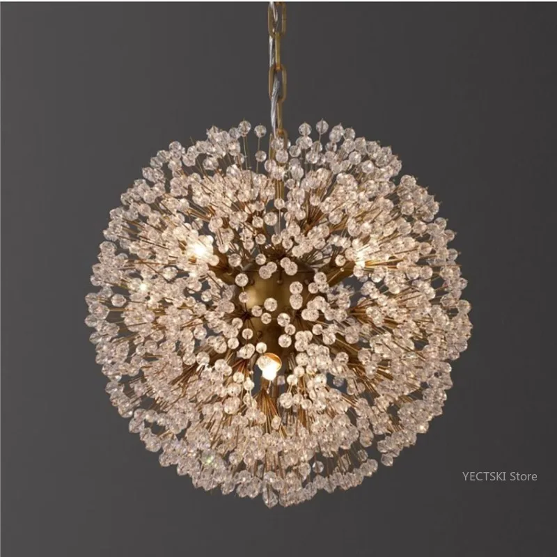 

American postmodern dandelion Nordic minimalist crystal lamp wardrobe foyer study bedroom children's room lighting fixtures