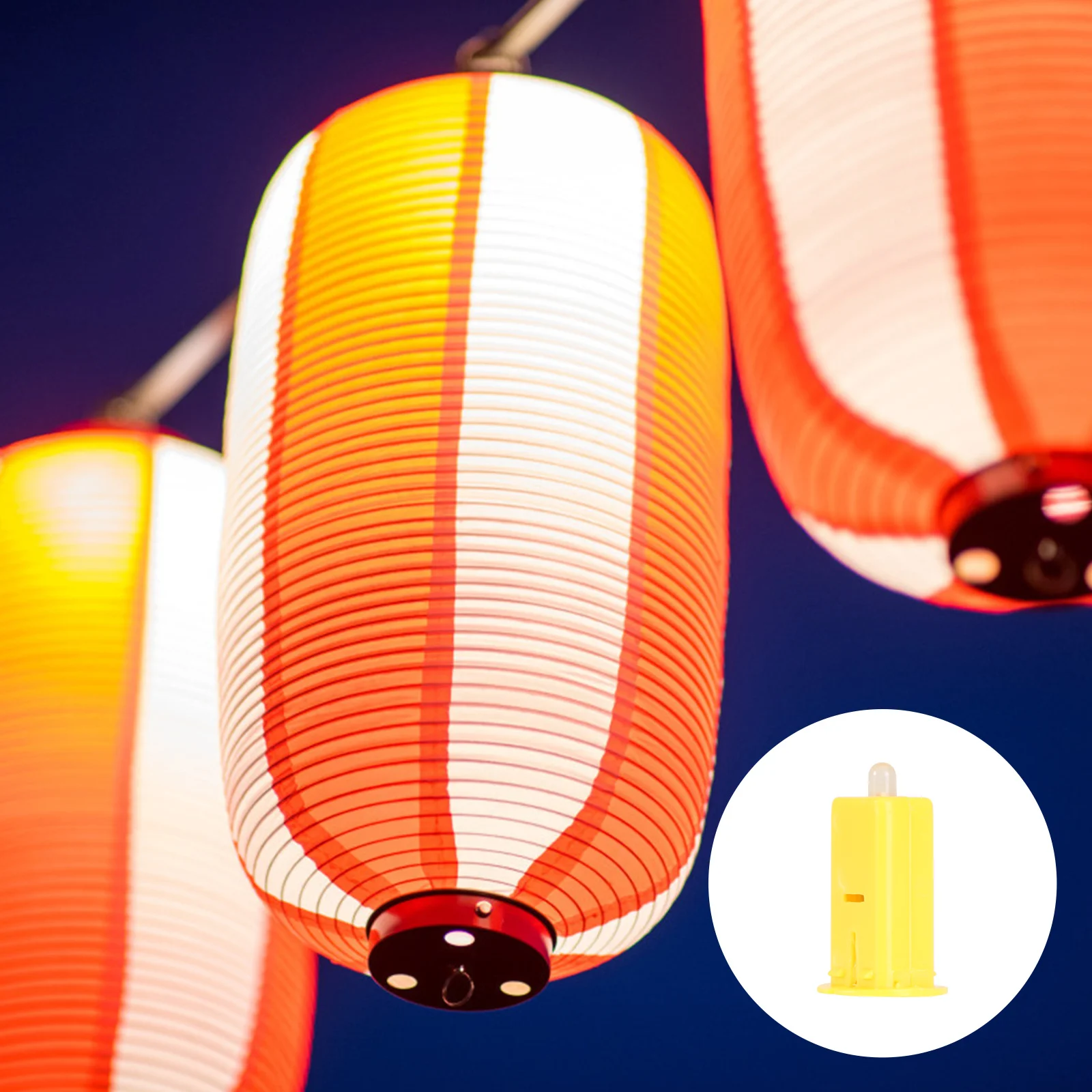 

10 pcs Led Paper Lantern Wicks Yellow Light 2-3 Hours Powered Mini Lamp For Wedding Halloween Christmas Party Festival