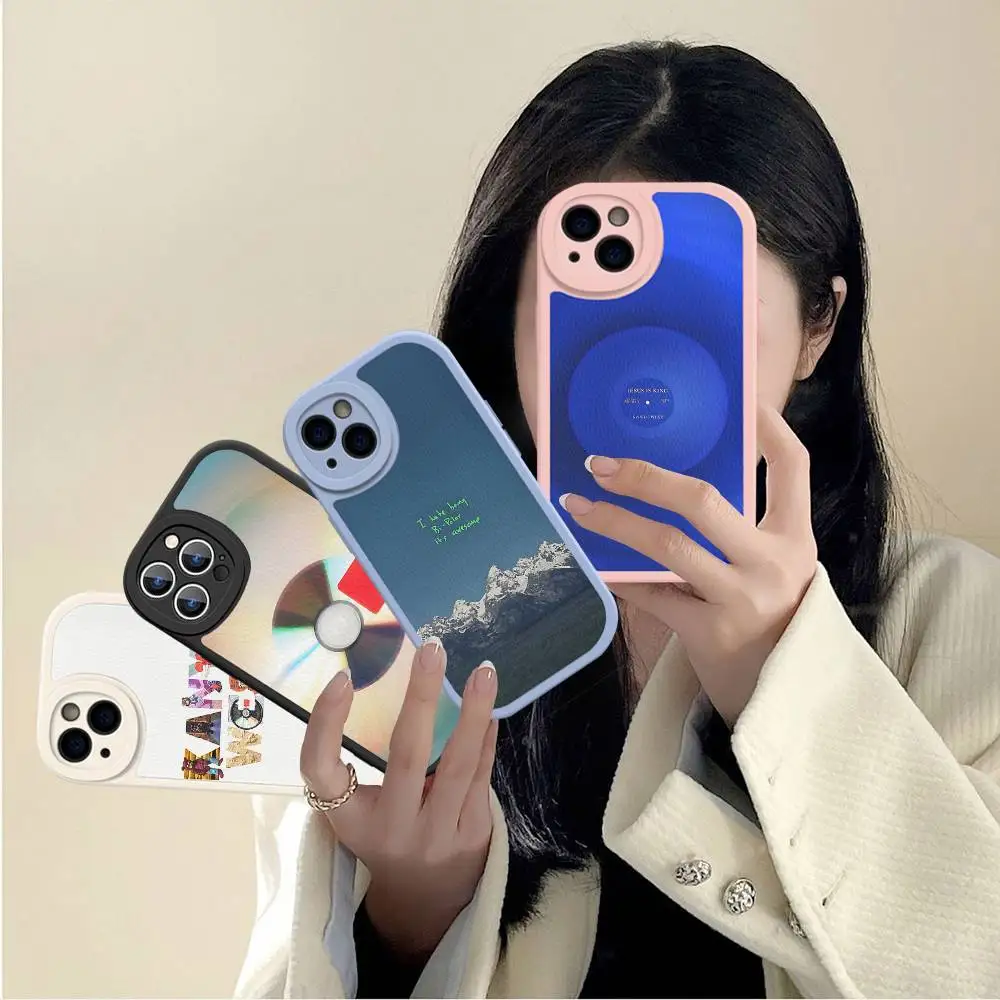 New Album Rapper Kanye West Phone Case For iPhone 16 15 14 13 12 11 Pro Max Plus Leather Shockproof Cover