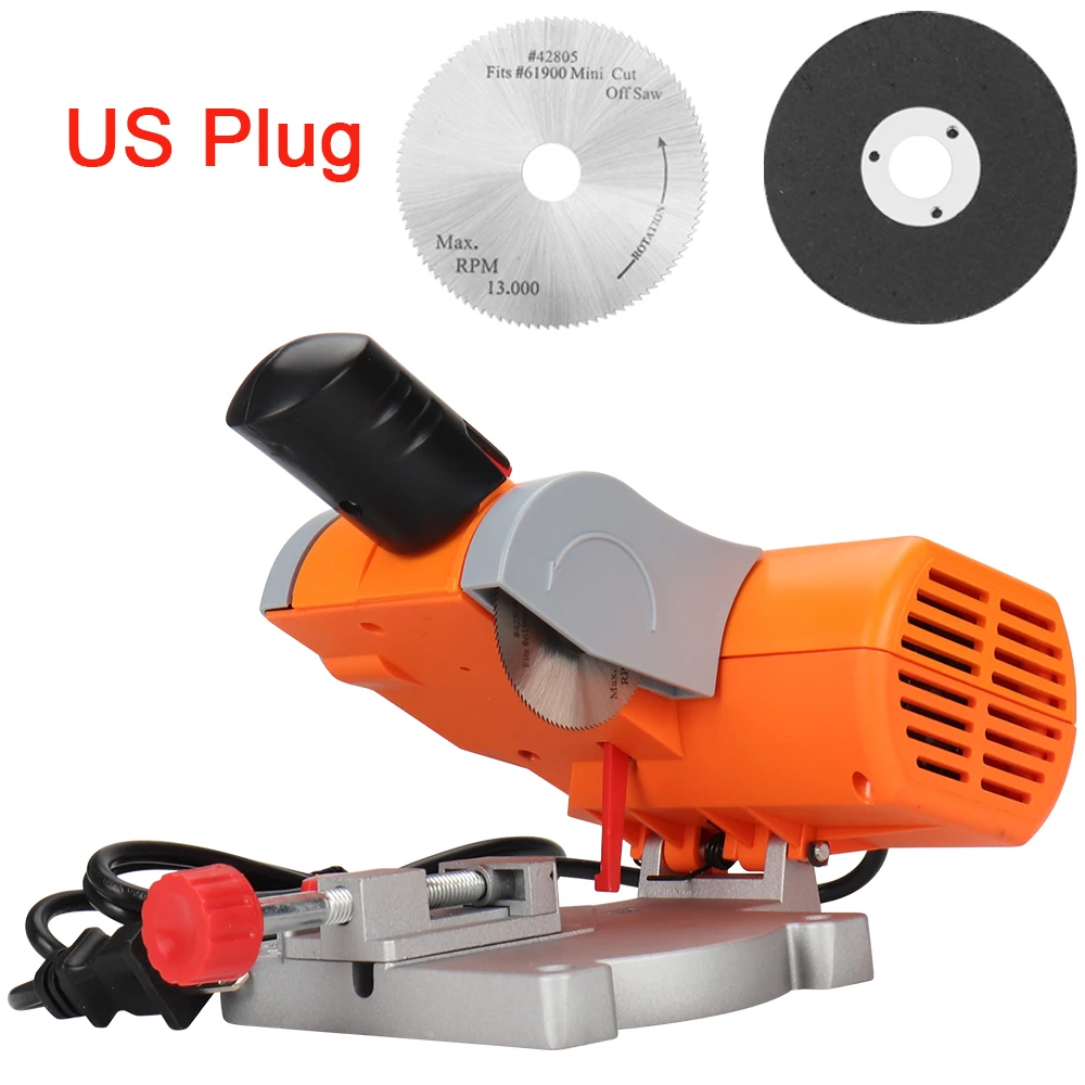SENDERPICK Mini Sierra De Mesa Ajustable 0-45° - Para Madera, Metal Y Plástico - 795 Motor 110V Con 3 Hojas