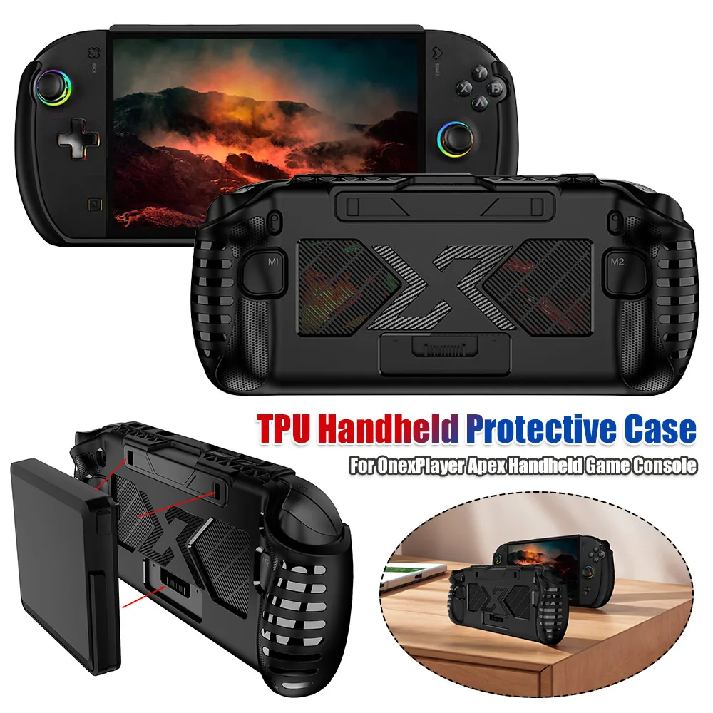 Capa ergonômica macia à prova de suor para console de jogos onexplayer, capa protetora anti-arranhões, à prova de choque, acessórios para jogos