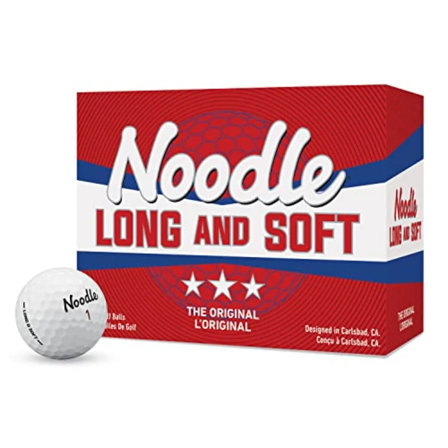 

Noodle Long and Soft Golf Balls, Ultra-Soft 34 Comprion Core, Great Feel and Increased Spin, Patented Dimple Design for Straigh