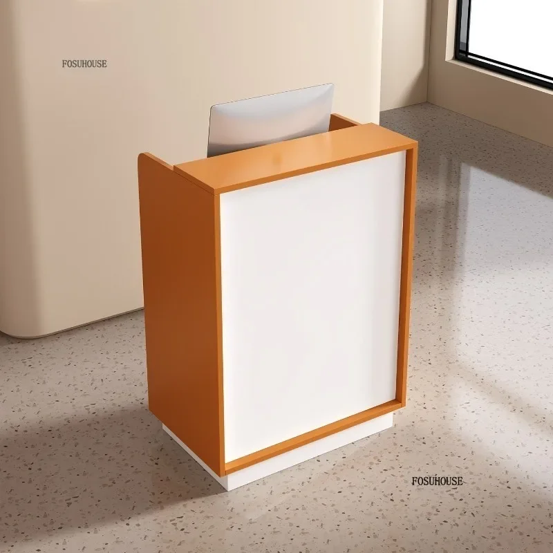 Modern Minimalist Reception Desks Shop Bar Tables Luxury Beauty Barber Company Small Counter Clothing Shop Reception Desk a
