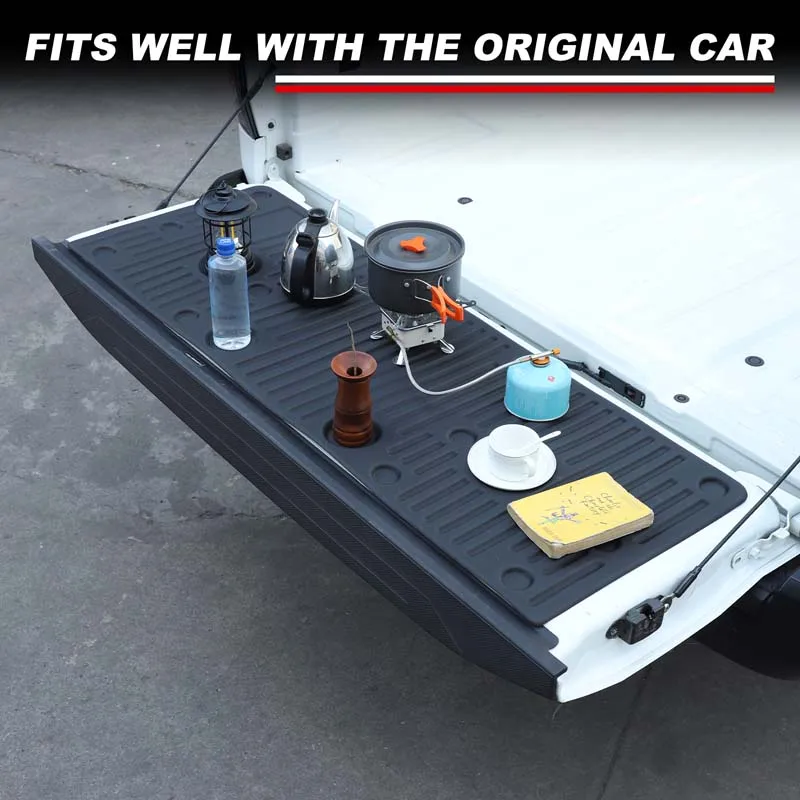 For Nissan Frontier 2022-2024 TPE black car trunk tailgate vertical plate pad car decoration modification accessories 1Pcs
