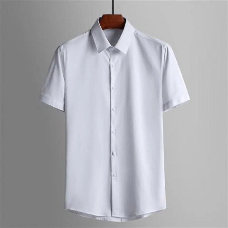 Casual Classic Formal Simplicity Temperament Handsome Capable Stylistic Senior Generous Men\'s Short Sleeved Shirt Summer 2024