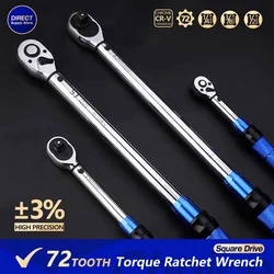 1/2 3/8 1/4 Torque Wrench Square Drive Adjujustabl High Precision Ratchet Spanner Professional Bicycle Automotive Tool