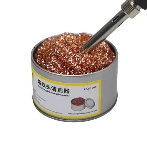 Electric Soldering Iron Head Cleaner Clean The Solder Wire Ball Solder Nozzle Nozzle Cleaner Remove The Tin Mesh Box Clean Ball