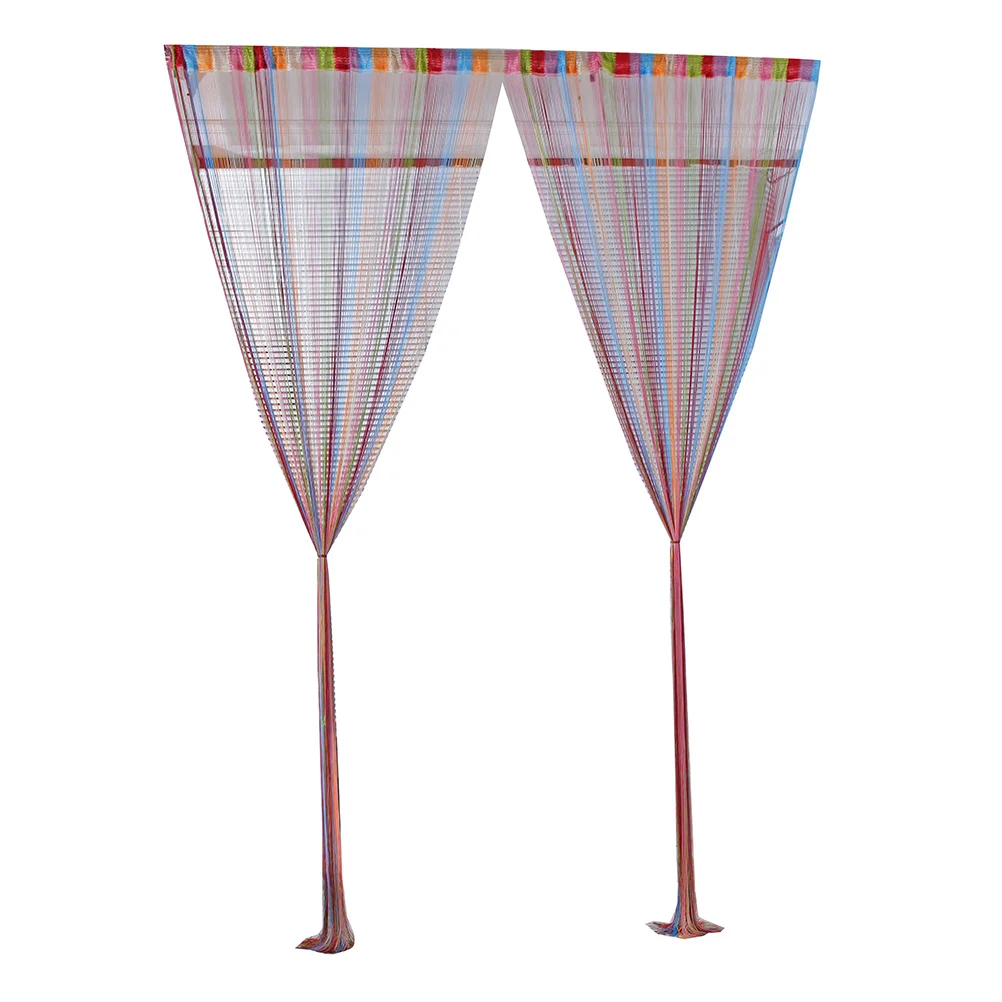 

100x200cm String Curtains Multicolored Seven Colors Decorative Drapes for Bedroom Living Room Divider String Curtains