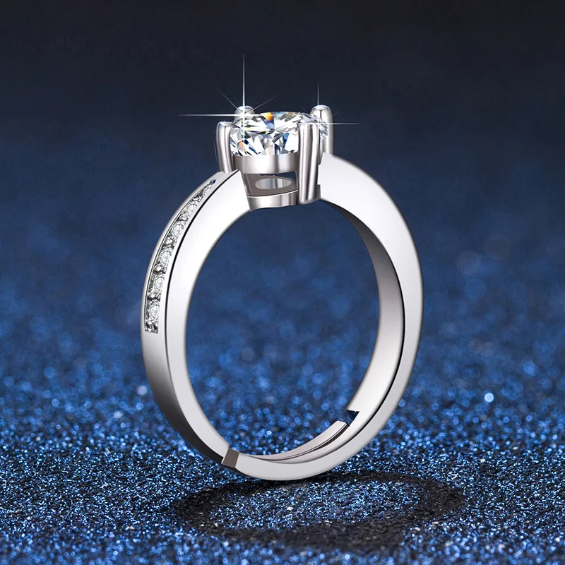 Romantic Cross Heart Crown Couple Ring for Women Luxury Micro Zircon Forever Love Rings Lover Engagement Promise Jewelry Gifts