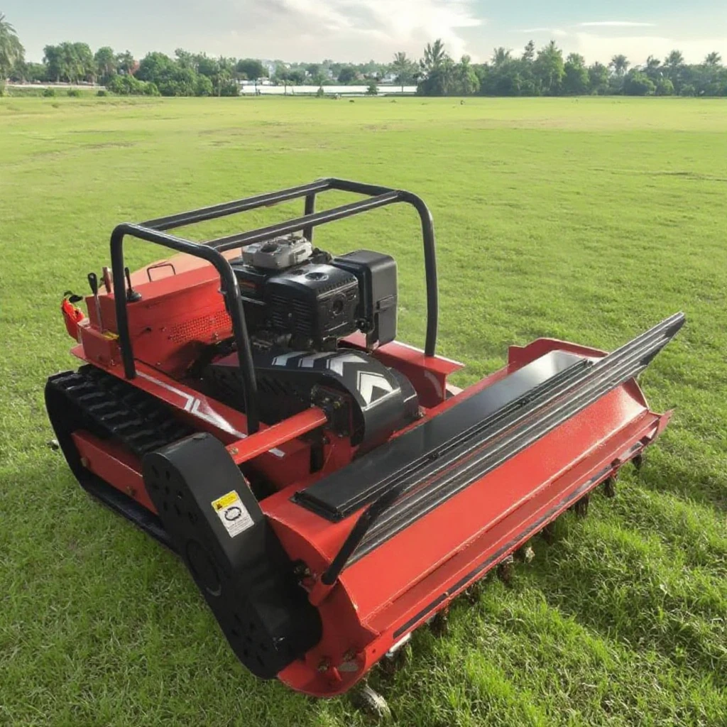 

Rubber Crawler Robot Grass Cutter Self Propelled Diesel Engine Home Garden Use Remote Control Lawn Mower for Sale