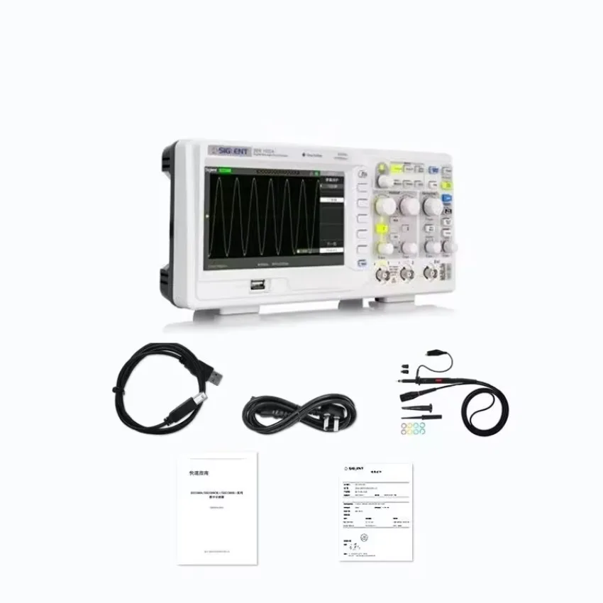 SIGLENT 2-Ch Digital Oscilloscope: 100MHz Bandwidth, 1GSa/s Sampling Rate, 8-Bit Vertical Resolution & Multiple Trigger Types