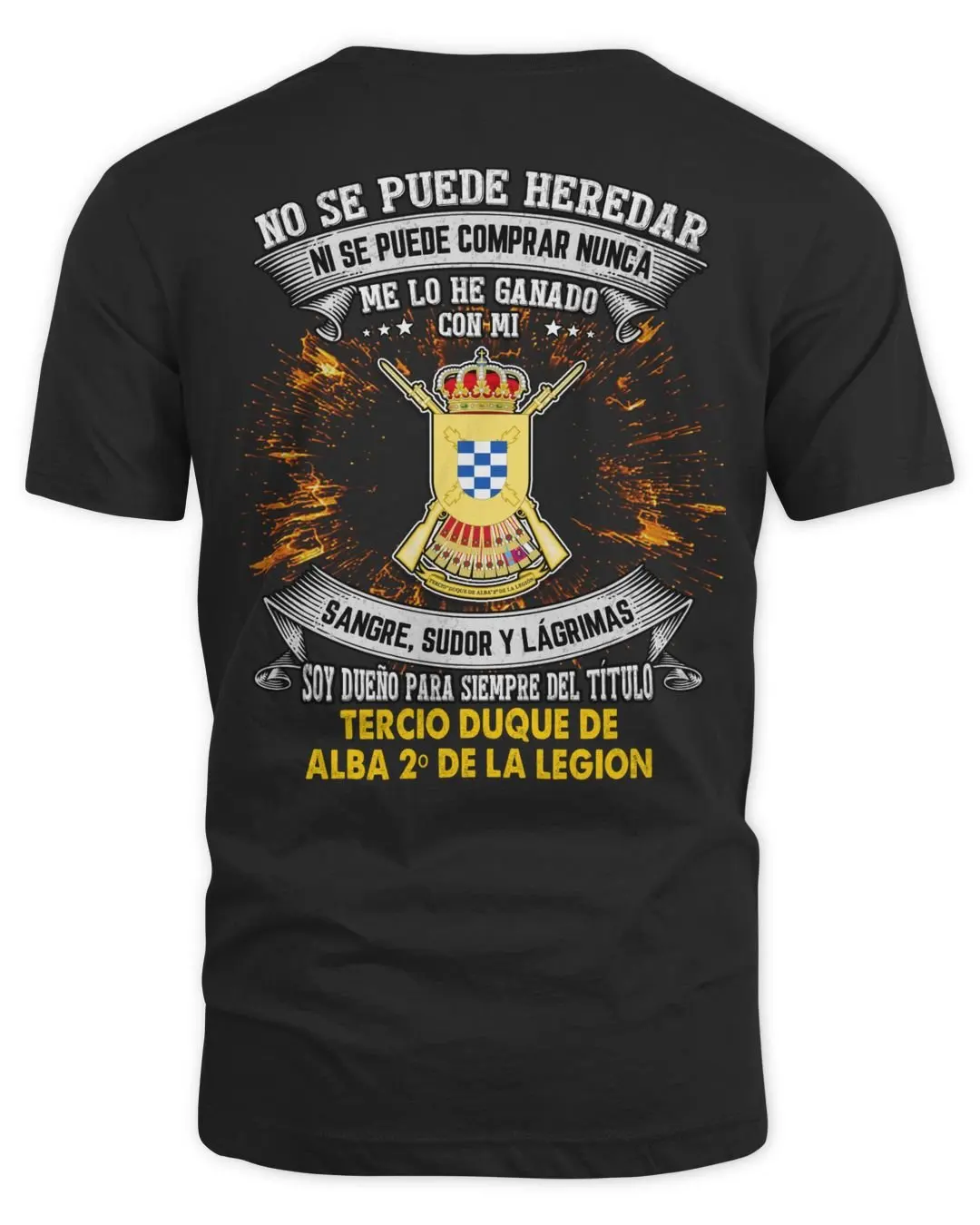 TERCIO-Camiseta DE DUQUE DE ALBA 2 ° DE LA LEGION para hombre, 100% algodón, cuello redondo, manga corta, informal, talla S-3XL