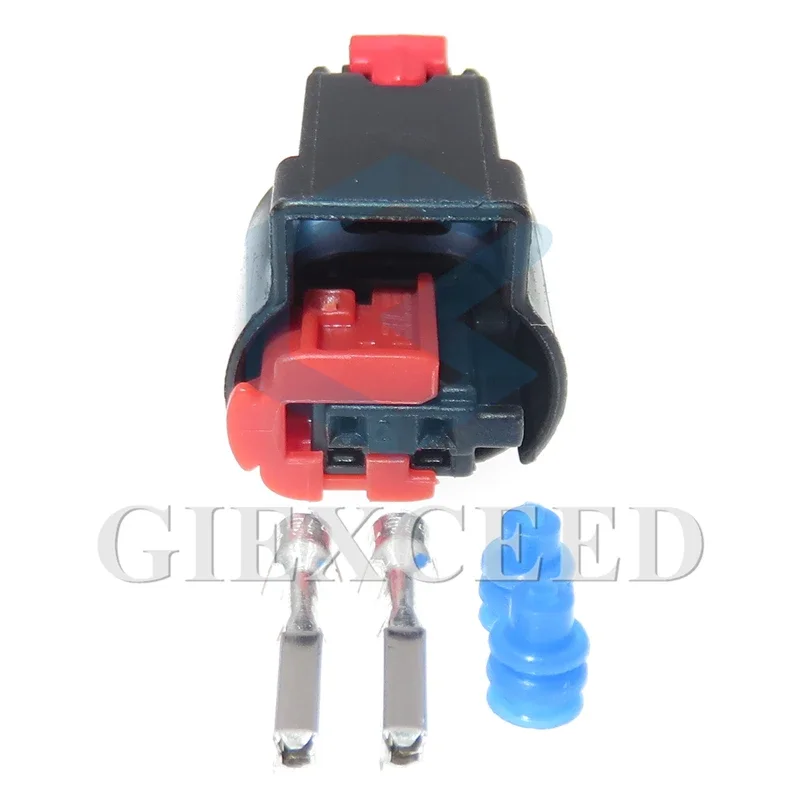 

2 Sets 2 Pin 0.6 Series Auto Electric Wire Waterproof Connector AC Assembly 1-1438608-5 Wiring Socket With Terminal Rubber Seals