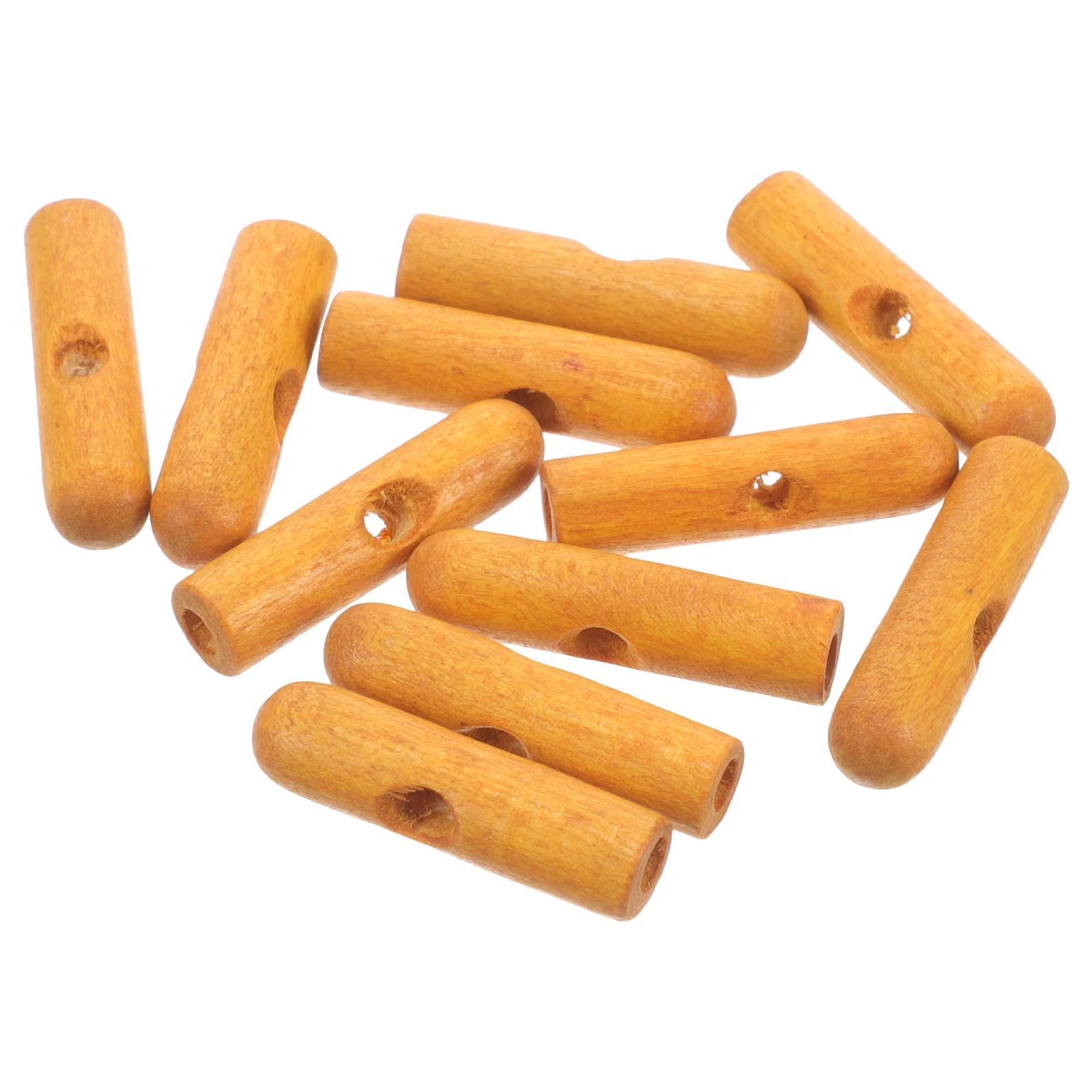 10 Pcs Wooden Umbrella Beads Tail Repair Rain Folding Bone Covers Decoration Outdoor Khaki Replacement